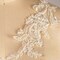 Ivory Beaded Lace Applique Patch for Bridal Gowns Veils and Accessories 8.25 Inch Single Piece